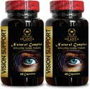 Vision Support Natural Formula - Organiczne suplementy luteiny - Natural Vision Support with Beta- Karoten & Antioksydants - 2 butelki 120 kapsułek