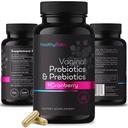Zdrowe Babe Probiotyki Waginalne dla kobiet + Prebiotyki i Pigułki żurawinowe, pH Równowaga, Zdrowy zapach, Yeast, Wsparcie immunologiczne, Pozytywne Mikrobiomy Zdrowie, Acidophilus Probiotic kobiet, 60 Kapsułki wegańskie