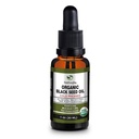 Organic Black Seed Oil - USDA Certified Cold Pressed Glass Bottle Over 1.5% Thymoquinone 3X wytrzymałość Turecki Czarny Kmin Nigella Sativa non-GMO 100% Czysty olejek Blackseed (1oz szkło kroplomierzem butelki)