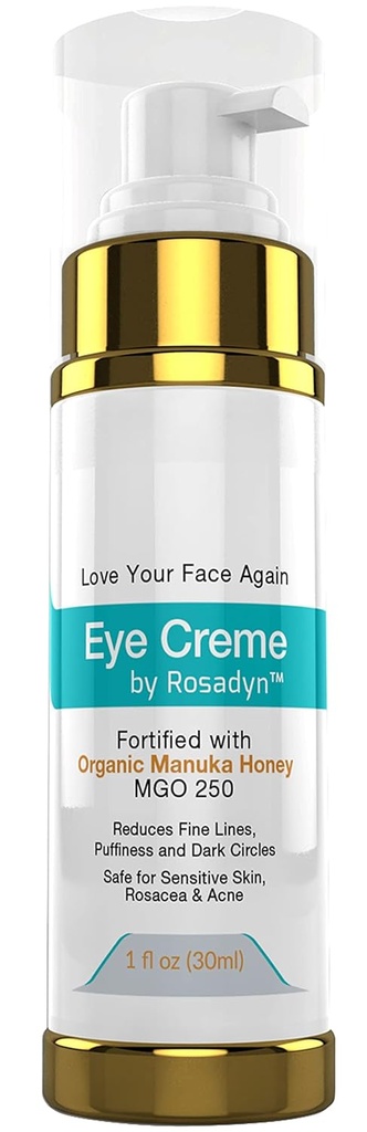 Krem do oczu w / Manuka miód MGO250 Redukuje pufiness, Fine Lines i ciemne koła 124; Nawadnianie i uzdrawianie