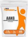 BulkSupplements.com Proszek AAKG - Arginine AKG Suplement, Nitric Oxide Supplement, Unflavored & Gluten Free, 2,5g per Serving, 1kg (2,2 kg) (Opakowanie po 1)