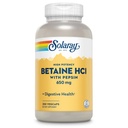 Solaray High Potency HCL Betaine z pepsyną - suplement kwasu solnego dla zdrowia pokarmowego - z Betaine Hydrochloride i Enzymy trawienne - Gut Health Support - 60- Day Guarantee, 250 VegeCaps