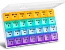 XL Duży miesięczny Pill Organizator 4 Tygodnie, 28 Dzień Pill Organizator Tygodnia, Duży komplet z podróży Case, 7 dzień Pill Dispenser 4 razy dziennie, Medicine Organizer Box dla witaminy, Olej rybny