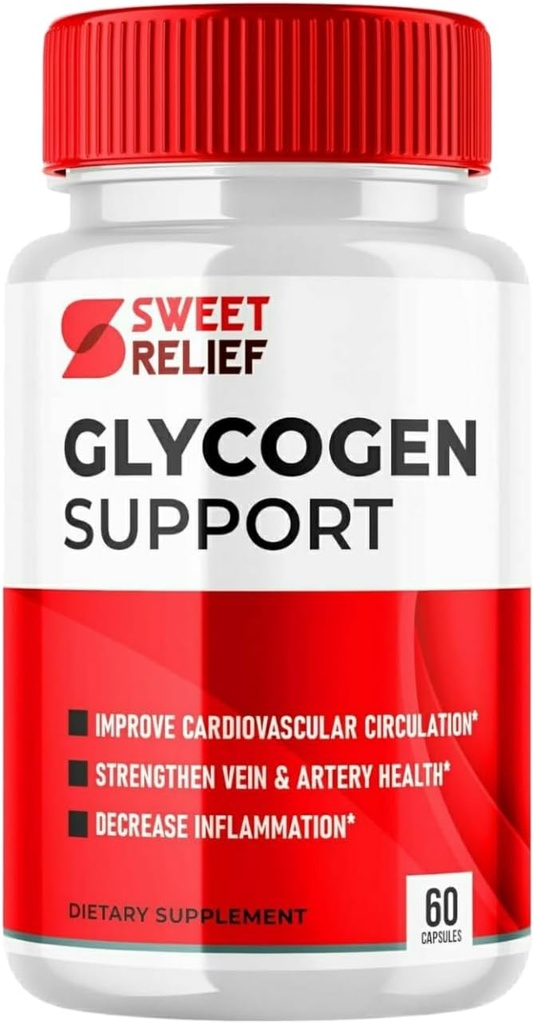 Sweet Relief Glycogen Support - Sweet Relief Blood Vessel Cleaner, Sweet Relief Kapsułki, Advanced Formula dla ogólnego Wellness, SweetRelief (60 Kapsułki, 1 opakowanie)