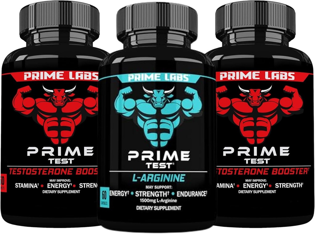Prime Labs Prime Test (2 opakowania) + L argininy tlenek azotu (60 liczenie)