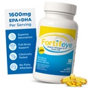Omega 3 Olej rybny 60Count 1600 mg Made in Norway - High Potency Fish Oil Omega 3 Supplements Trigliceryde Form with EPA and DHA Supplements for Women and Men No Fishy After Taste Natural Lemon Flavor