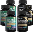 Boysea. Shilajit and Sea Moss Bundle- 90 Count - Sea Moss, Black Seed Oil, Ashwagandha, Ginger & Shilajit, Rhodiola Rosea, All in 1 Supplements (3 Pc)