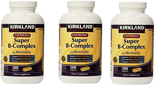 Kirkland Signature One per Day Super B- Complex z elektrolitami, 500 tabletek