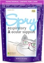 W Clover Spry Codzienne oddechowe i Ocular Support Soft Chews for Cats, z L- Lysine, Superfoods i Prebiotyki dla silnego systemu immunologicznego, 2.1 oz. (60 liczyć)