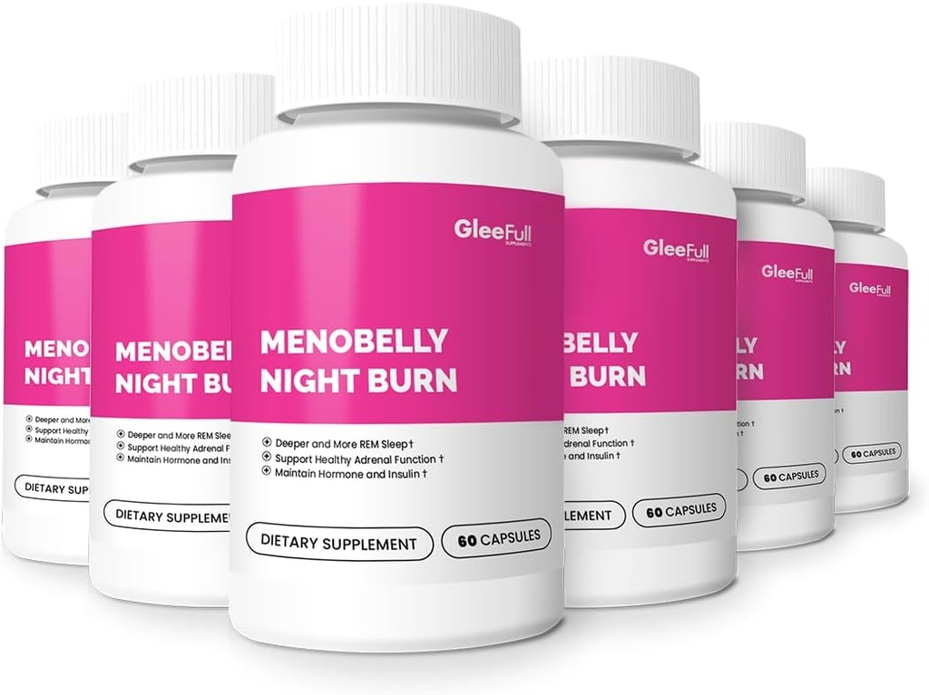 GLEEFULL SUPPS Meno Płomień nocy brzucha - 6 butelek