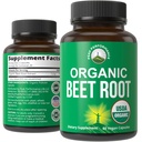 USDA Organic Beet Root Vegan Kapsułki. Butelki Sok w proszku Super Food Pigułki 1200 mg. Nitric tlenek energii Wzmacnianie Buraka ekstrakt kapsułki. Suplement wsparcia polifenolu dla kobiet i mężczyzn