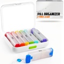 BEXEEN Cotygodniowy Pill Organizator 2 razy dziennie - Pill Box 7 Day Am Pm - Travel Medicine Organizator dwa razy dziennie Witamina Holder Przenośny Suplement Case Morning Night Med Dispenser Oddzielny pojemnik