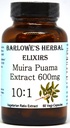 Barlowe Herbal Elixirs Muira Puama 10: 1 Extract Description 124; 600mg Per Capsule Description 124; Tradycyjny męski suplement witalności Description 124; 60 Vegan Capsules Description 124; Stearate- Free, Non-GMO, Packaged in Glass Bottle