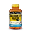 Mason Natural Glucozamine Complex Plus MSM z witaminą C - wspomaga wspólne zdrowie, poprawę elastyczności i mobilności, 90 kapsułki