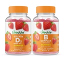 Żywa witamina D 5000 j.m. + B Complex, Gummies Bundle - Great Desting, Suplement witaminy, Gluten Free, GMO Free, Gummy do żucia