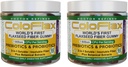 Organiczne włókno lniane + Probiotic Gummies ↓ 124; Zaparcia Relief & Regularność Bez Kramp dla dorosłych, Rozpuszczalny i nierozpuszczalny Triple- Fiber Wegan Gummies - 60 Służenia