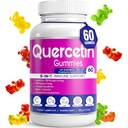 Quercetin Gummies by BioVitalica - Quercetin with Bromelain Witamina C and Cynk & Elderberry + Witamina D3- 5 in 1 Immune Support - Cynk Quercetin 750 mg dla dzieci i dorosłych (1)