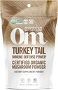 Om Mushroom Superfood Turcja Ogon Organic Mushroom Powder, 3.5 unce, 50 Słupki, Wsparcie immunologiczne, Polisacchrides, Beta- Glukany, Gut Health & Holistic Defense Mushroom Supplement
