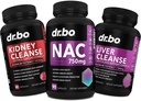 NAC Never Liver Cleanse Detox - 750mg N Acetylocysteina Czysta witamina Kapsułka - Codzienne zapalenie wątroby Nerki Detox Formuła wsparcia dla pęcherzyka żółciowego, pęcherza moczowego Suplementy Tract & Mleko Thistle