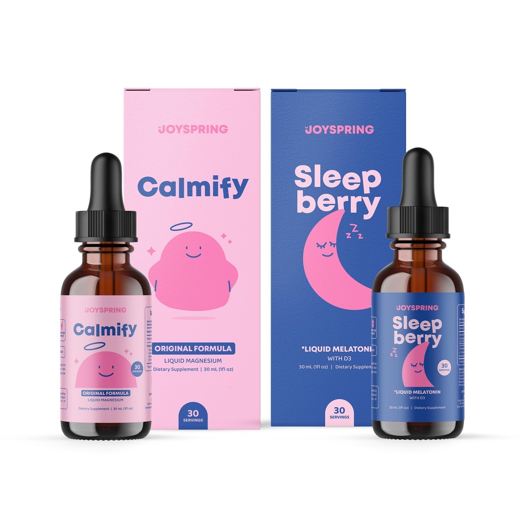 JoySpring Magnezu Citrate i SleepBerry Melatonin Płyn dla dzieci