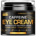Kofeina krem do oczu dla anty starzenia, ciemne koła, torby, puffiness. Wielki pod skórą oka + Ucisk twarzy, Leczenie podnoszenie oczu dla mężczyzn i kobiet 1.7oz