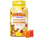 L 'il Critters Immune C Codzienne suplement gumowy Witamina dla dzieci, dla witaminy C, D i cynku dla wsparcia immunologicznego, Pomarańcza, Lemon, Truskawka i Cherry Flavors, 190 Gummies (Packaging May Vary)