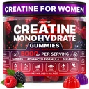 Creatine Monohydrate Gummies 5000mg - Energy Chews, Men & Women, 120 Ct