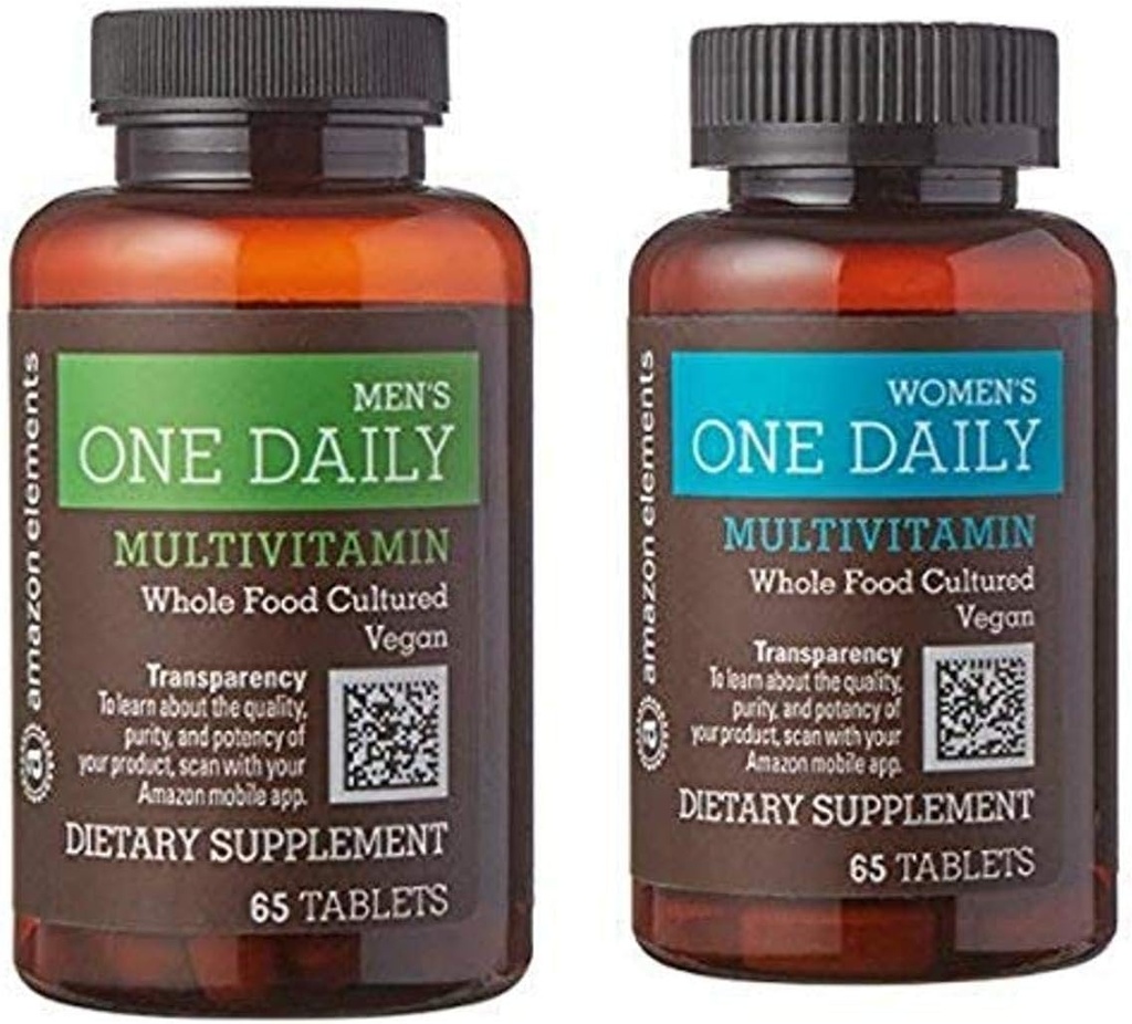 Elementy męskie i damskie One Daily Multivitamin, Wegan, 65 Tabletki, 2 miesięczna dostawa