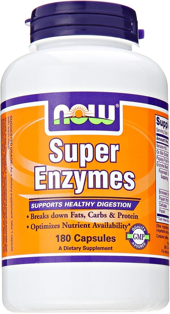 Super Enzymy przez Now Foods 180 Tabletki