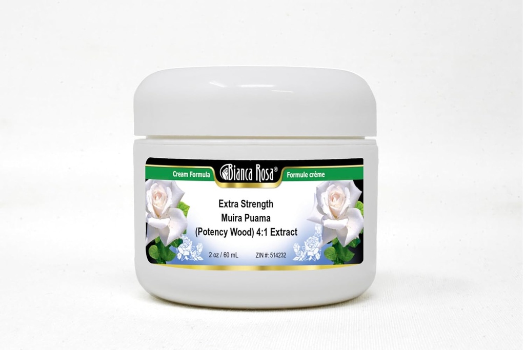 Bianca Rosa Extra Strength Muira Puama (Potency Wood) 4: 1 Ekstrakt śmietany (2 oz, ZIN: 514232) - 2 Pack