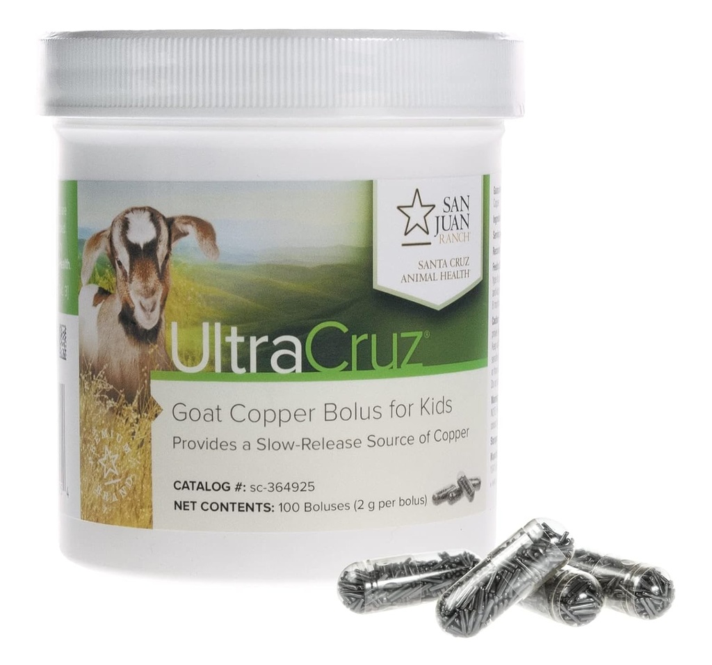 UltraCruz - sc- 364925 Miedź koziego suplementu bolus dla koźląt, 100 Hrabia x 2 Gramy