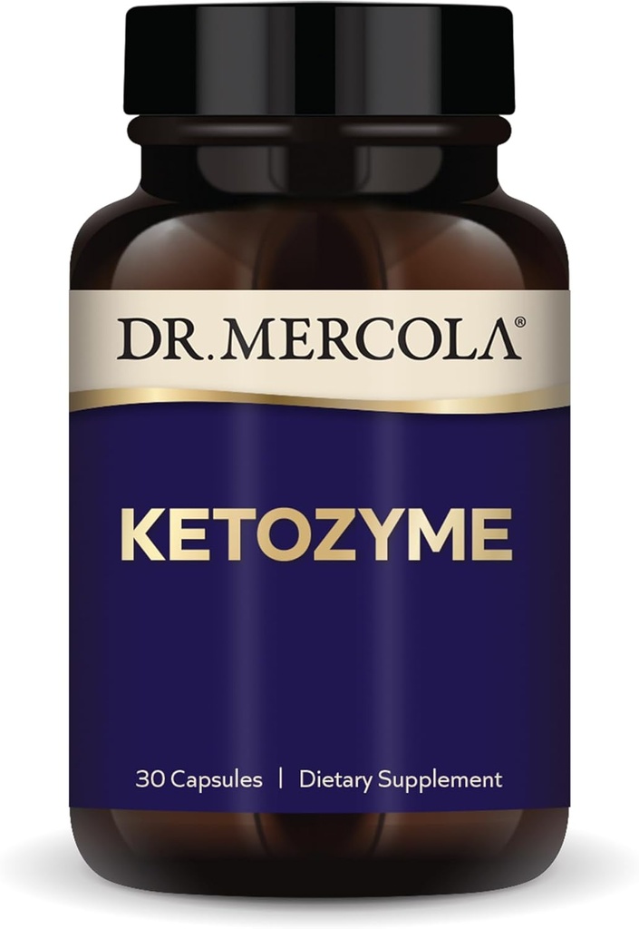 Dr. Mercola Ketozyme, 30 kapsułki, Non-GMO, Gluten Free, Soy Free