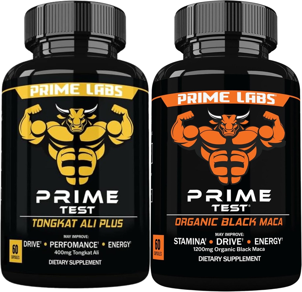Prime Labs Tongkat Ali Plus (60 ct) + Kapsułki Organic Black Maca (60 ct)