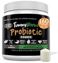 TummyWorks Probiotyczny proszek dla psów i kotów. Probiotyki dla zdrowia trawiennego, Wsparcie immunologiczne, Biegunka, Gaz, Swędzenie i Alergie sezonowe. Z Digestive Enzymes & Prebiotyki. Wyprodukowane w USA - 160 Scoops