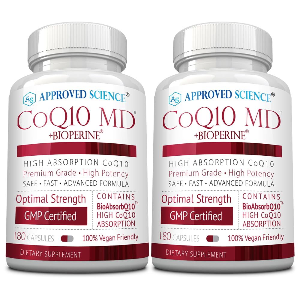 Zatwierdzone Science ® CoQ10 MD - dodatkowa siła 300mg Pure CoQ10 z BioPerine ® do szybszej absorpcji - optymalne wsparcie - 6 Miesiące dostaw