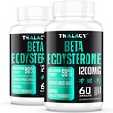 1200MG Beta Ecdysteron Suplement, 98% Maksymalna czystość Ecdysteron Suplementy dla Lean Muscle Mass, Wydajność i siła atletyczna, 120 Kapsułki