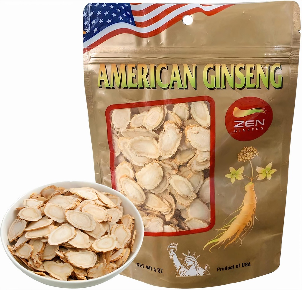 1 Worek American Wisconsin Ginseng Slices - Panax Ginseng. Wzmacnia odporność ciała, energię i wytrzymałość dla mężczyzn i kobiet