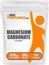 BulkSupplements.com Proszek karbonatu magnezu - suplement karbonatu magnezu, Karbonatu magnezu klasy żywności - Gluten Free, 875mg na serwowanie, 100g (3.5 oz) (Opakowanie po 1)