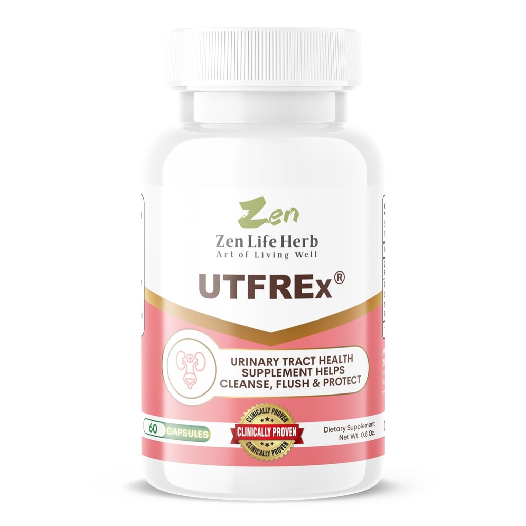 ZEN LIFE HERB UTFREx - Szybkie aktorstwo - Promotes Urnanal Tract Health wspiera zdrowy system immunologiczny i moczowy, bez witamin, Minerały, Prebiotyki, Cukier, Suplement na bazie plantacji (60 kapsułki)