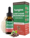 Fungies Lion 's Mushroom Mane Płynne krople, Kawa - nalewka z Lions Mane Extract obsługuje mózg mgły, Focus, Pamięć i zdrowy nastrój - Mushroom Complex Suplement dla dorosłych - 30 Służenia