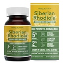 Max Siarczan Rhodiola ®: Rhodiola Rosea 5% Rosavins, 2% Salidrozyd i BioPerine ® do zwiększenia absorpcji - Pomaga wspierać stres, energię i koncentrację * - dorosły na Syberii, DNA sprawdzone (60 kapsułek)