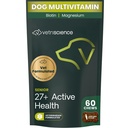 VetriScience Senior 27 + Active Health Chews, Canine Plus Daily Multivitamin dla Senior Dogs, Zbalansowane witaminy, minerały i przeciwutleniacze, Healthy Aging and Wellness Support, Veggie, 60 Count