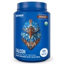 BIRDMAN Falcon Vegan Protein Powder Organic, Stevia & Sugar Free, Białko oparte na roślinach, niskie węglowodory, Wolne od mleka, Keto, Białko nieserwatki, Probiotyk, Białko pei 124; Smak czekolady - 37 Służenie - 2.64lb