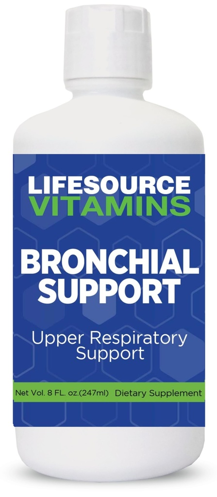 Lifesource Vitamins Bronchial Support Liquid – 11 Synergistic Ingredients for Bronchial Support – Immune Support – Throat & Lung – Congestion & Coughing & Upper Respiratory Support* 8 oz. 45 Servings