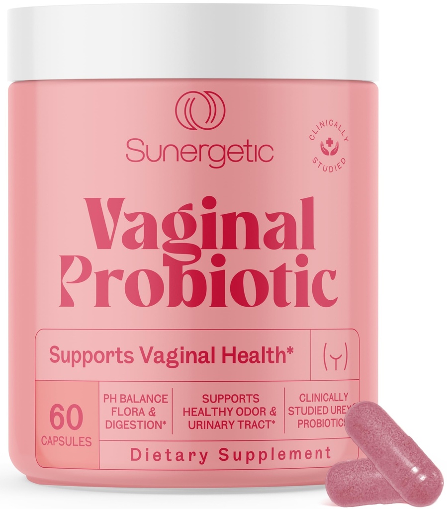 Premia Probiotyki waginalne dla kobiet - Klinicznie badane Lactobacillus Vaginal Probiotic z prebiotykiem i żurawicą do równowagi PH, Zmniejszenie zapachu, Urynary Tract Support & Feminine Health - 60 Kapsułki