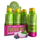 BrainJuice Kids Brain & Immune Support Shot, Gluten Free Supplement Shots for Energy, Focus, Immunitet z witaminą D, C, B, Alpha GPC & Organic Ginger Root, Ages 5 +, Dragon Berry, 2,5 fl oz, 12 Pack