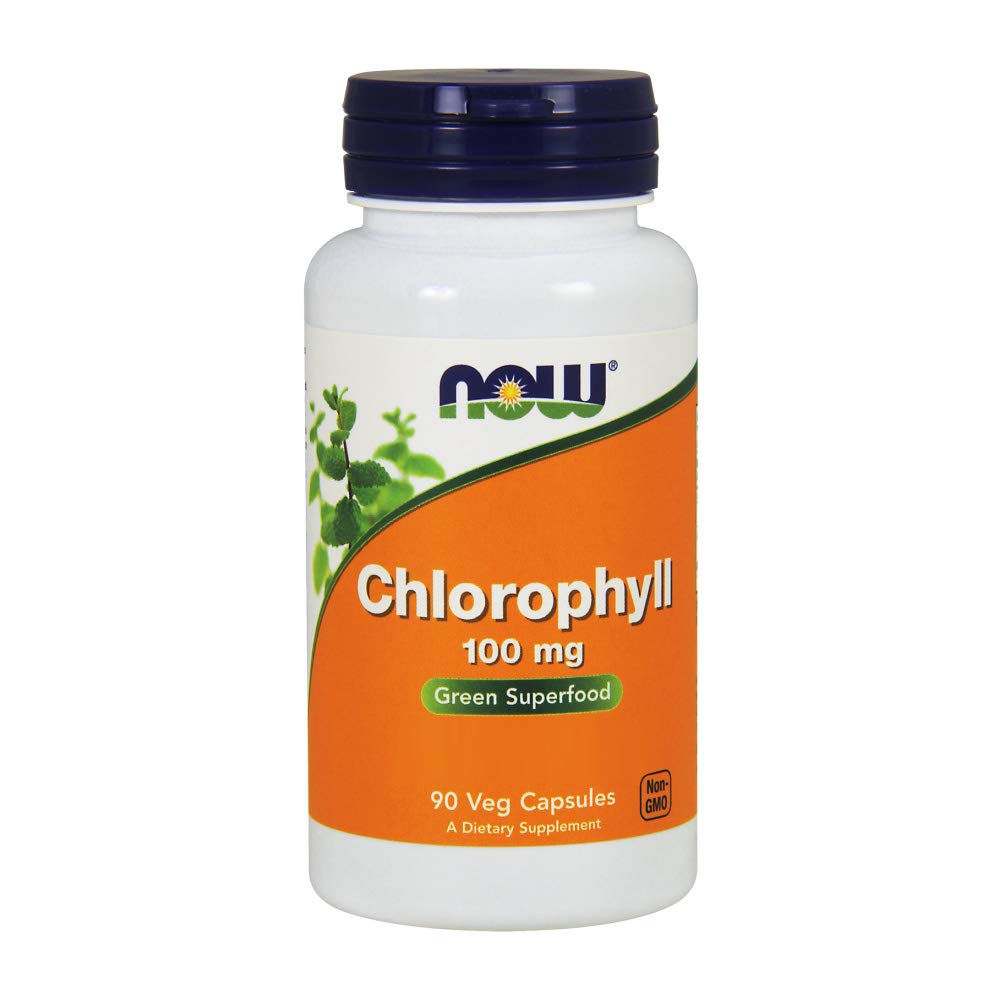 Teraz żywność Chlorofil 100 mg Czapki, 90