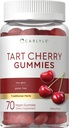Carlyle Tart Cherry Gummies ↓ 124; 2000mg Xim124; 70 Hrabia Xim124; Cherry Flavor Xim124; Vegan, Non-GMO, and gluten Free Formula