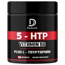 5 HTP Suplement 1010mg - 60 Kapsułki - 3in1 Skojarzone z witaminą B6, L- Tryptofan - Komfortowy nastrój, Zdrowie mózgu, Zarządzanie ciałem i Wsparcie układu immunologicznego