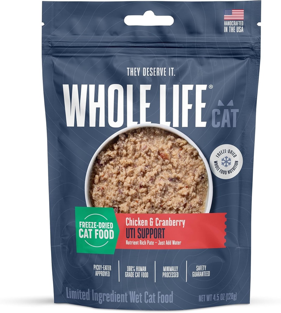Całe życie Kot Urynalny Suplement, Feline UTI Remedy & Prevention, Urynary Tract Infection Treatment - Naturalna żurawina dla kotów, Probiotyk dla Zdrowia i Pomocnictwa - 30- Day Supply